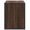 Meuble TV chêne marron 80x31x39,5 cm bois d'ingénierie et métal 623051623051
