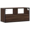 Meuble TV chêne marron 80x31x39,5 cm bois d'ingénierie et métal 623051623051