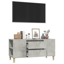 Meuble TV Gris béton 102x44,5x50 cm Bois d'ingénierie 623052623052