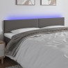 Tête de lit à LED Gris 200x5x78/88 cm Similicuir 623053623053