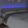 Tête de lit à LED Gris 200x5x78/88 cm Similicuir 623053623053