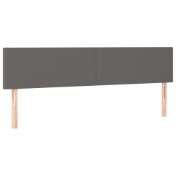 Tête de lit à LED Gris 200x5x78/88 cm Similicuir 623053623053