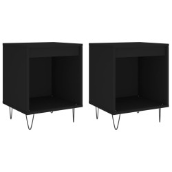 Tables de chevet 2 pcs noir 40x35x50 cm bois d’ingénierie 623054623054
