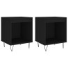 Tables de chevet 2 pcs noir 40x35x50 cm bois d’ingénierie 623054623054