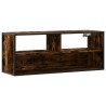 Meuble TV chêne fumé 100x31x39,5 cm bois d'ingénierie et métal 623058623058