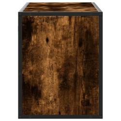 Meuble TV chêne fumé 100x31x39,5 cm bois d'ingénierie et métal 623058623058