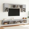 Meubles TV avec lumières LED 2 pcs gris béton 100x30x30 cm 623063623063