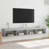 Meubles TV avec lumières LED 2 pcs gris béton 100x30x30 cm 623063623063
