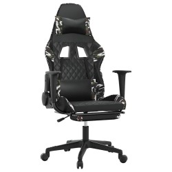 Chaise de jeu de massage repose-pied Noir&Camouflage Similicuir 623066623066