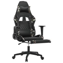 Chaise de jeu de massage repose-pied Noir&Camouflage Similicuir 623066623066