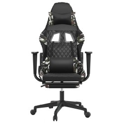 Chaise de jeu de massage repose-pied Noir&Camouflage Similicuir 623066623066