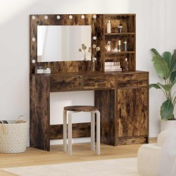 Table de Toilette avec tiroir 2 pcs Marron Bois d'ingénierie 623069623069