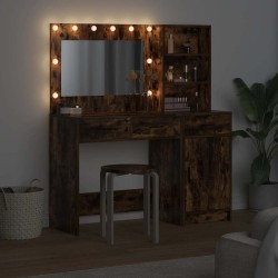 Table de Toilette avec tiroir 2 pcs Marron Bois d'ingénierie 623069623069