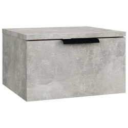 Table de chevet murale Gris béton 34x30x20 cm 623070623070