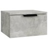 Table de chevet murale Gris béton 34x30x20 cm 623070623070