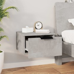 Table de chevet murale Gris béton 34x30x20 cm 623070623070