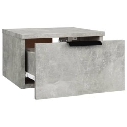 Table de chevet murale Gris béton 34x30x20 cm 623070623070