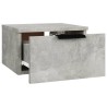 Table de chevet murale Gris béton 34x30x20 cm 623070623070
