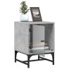 Tables de chevet et portes vitrées 2 pcs gris béton 35x37x50 cm 623071623071