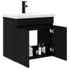 Meuble de salle de bain avec robinet Chêne noir 623072623072