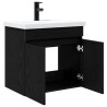 Meuble de salle de bain avec robinet Chêne noir 623072623072