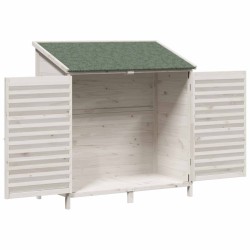Abri de jardin Blanc 106 x 56 x 113,5 cm Bois de Sapin Massif 623074623074