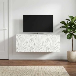 Meuble TV mural 98 x 31 cm Blanc Bois d'ingénierie 623075623075