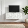 Meuble TV mural 98 x 31 cm Blanc Bois d'ingénierie 623075623075