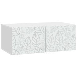 Meuble TV mural 98 x 31 cm Blanc Bois d'ingénierie 623075623075