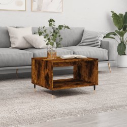 Table basse chêne fumé 60x50x40 cm bois d'ingénierie 623077623077