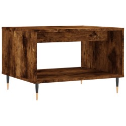 Table basse chêne fumé 60x50x40 cm bois d'ingénierie 623077623077