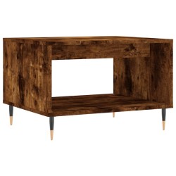 Table basse chêne fumé 60x50x40 cm bois d'ingénierie 623077623077