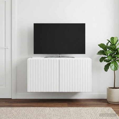Meuble TV mural Blanc 59,5 x 41 x 30 cm Bois d'ingénierie 623078623078