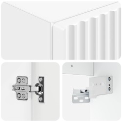 Cabinet de Salle de Bain Mural Blanc 33 x 34,5 x 60 cm 623083623083