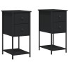 Tables de chevet 2 pcs noir 32x42x70 cm bois d'ingénierie 623085623085