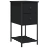 Tables de chevet 2 pcs noir 32x42x70 cm bois d'ingénierie 623085623085