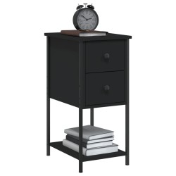 Tables de chevet 2 pcs noir 32x42x70 cm bois d'ingénierie 623085623085