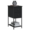 Tables de chevet 2 pcs noir 32x42x70 cm bois d'ingénierie 623085623085