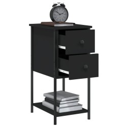 Tables de chevet 2 pcs noir 32x42x70 cm bois d'ingénierie 623085623085