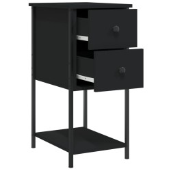 Tables de chevet 2 pcs noir 32x42x70 cm bois d'ingénierie 623085623085