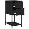 Tables de chevet 2 pcs noir 32x42x70 cm bois d'ingénierie 623085623085