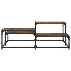 Table basse chêne fumé 107x107x40 cm bois d'ingénierie 623086623086