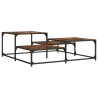 Table basse chêne fumé 107x107x40 cm bois d'ingénierie 623086623086