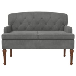Canapé love seat avec capitonnage en boutons Gris foncé Velours 623090623090
