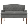 Canapé love seat avec capitonnage en boutons Gris foncé Velours 623090623090