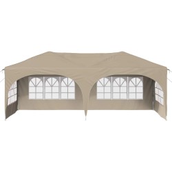 Tente de fête pop-up 575 x 288 x 245 cm Crème Tissu Oxford 623091623091
