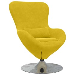Fauteuil œuf Jaune Velours 623095623095