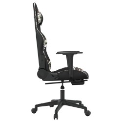 Chaise de jeu avec repose-pied Noir et camouflage Similicuir 623096623096