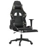 Chaise de jeu avec repose-pied Noir et camouflage Similicuir 623096623096