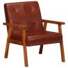 Fauteuil marron cuir véritable 623097623097